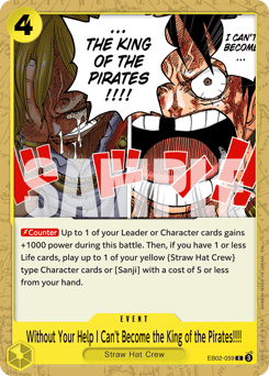 Without Your Help I Can't Become the King of the Pirates!!!!