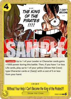 Without Your Help I Can't Become the King of the Pirates!!!!