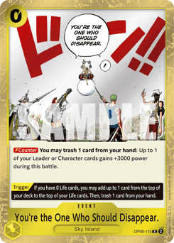 You're the One Who Should Disappear. (foil)