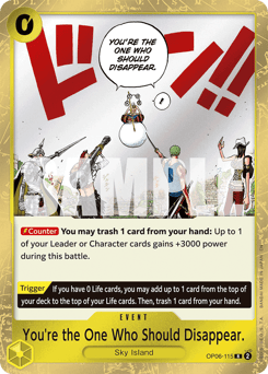 You're the One Who Should Disappear. (foil)