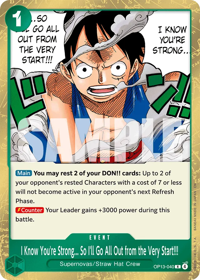 I Know You're Strong... So I'll Go All Out from the Very Start!!! (foil)