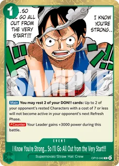 I Know You're Strong... So I'll Go All Out from the Very Start!!! (foil)