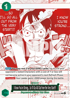 I Know You're Strong... So I'll Go All Out from the Very Start!!! (foil)
