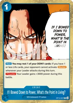 If I Bowed Down to Power, What's the Point in Living? (foil)