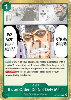 It's an Order! Do Not Defy Me!!! (foil)