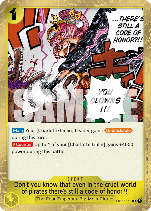 Don't you know that even in the cruel world of pirates there's still a code of honor?!! (foil)