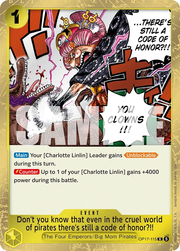 Don't you know that even in the cruel world of pirates there's still a code of honor?!! (foil)