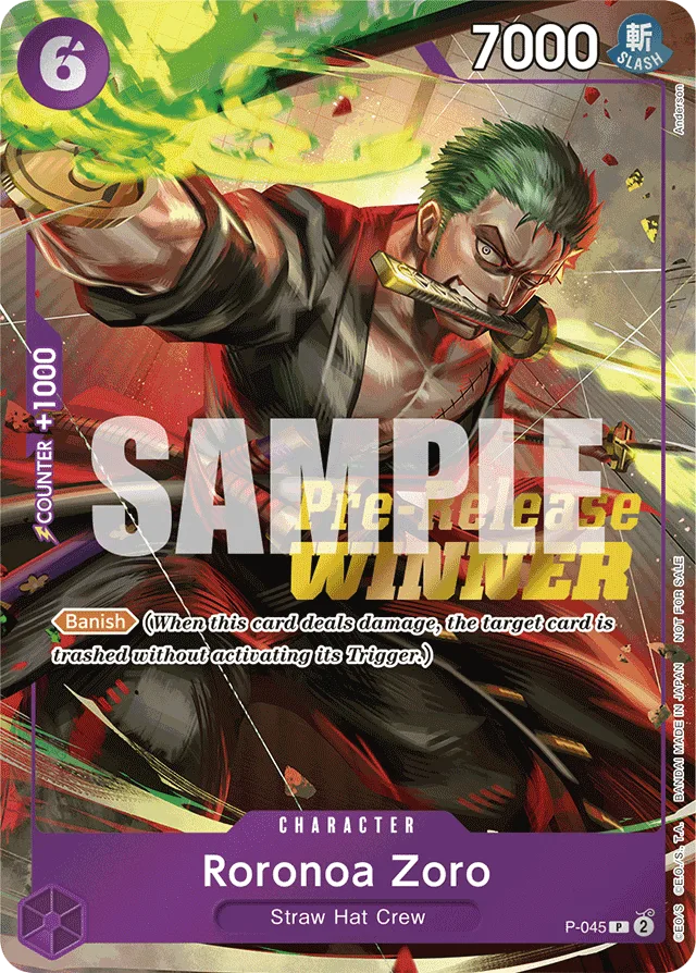 Roronoa Zoro (preReleaseWinnerStamp)