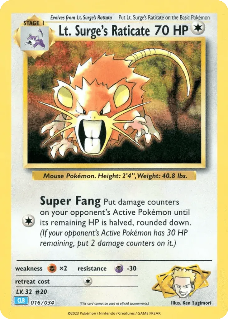 Lt. Surge's Raticate