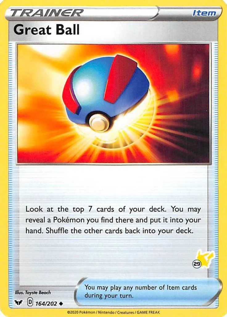 Great Ball (#29 Pikachu Stamped)