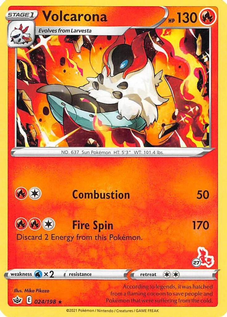 Volcarona (#27 Cinderace Stamped)