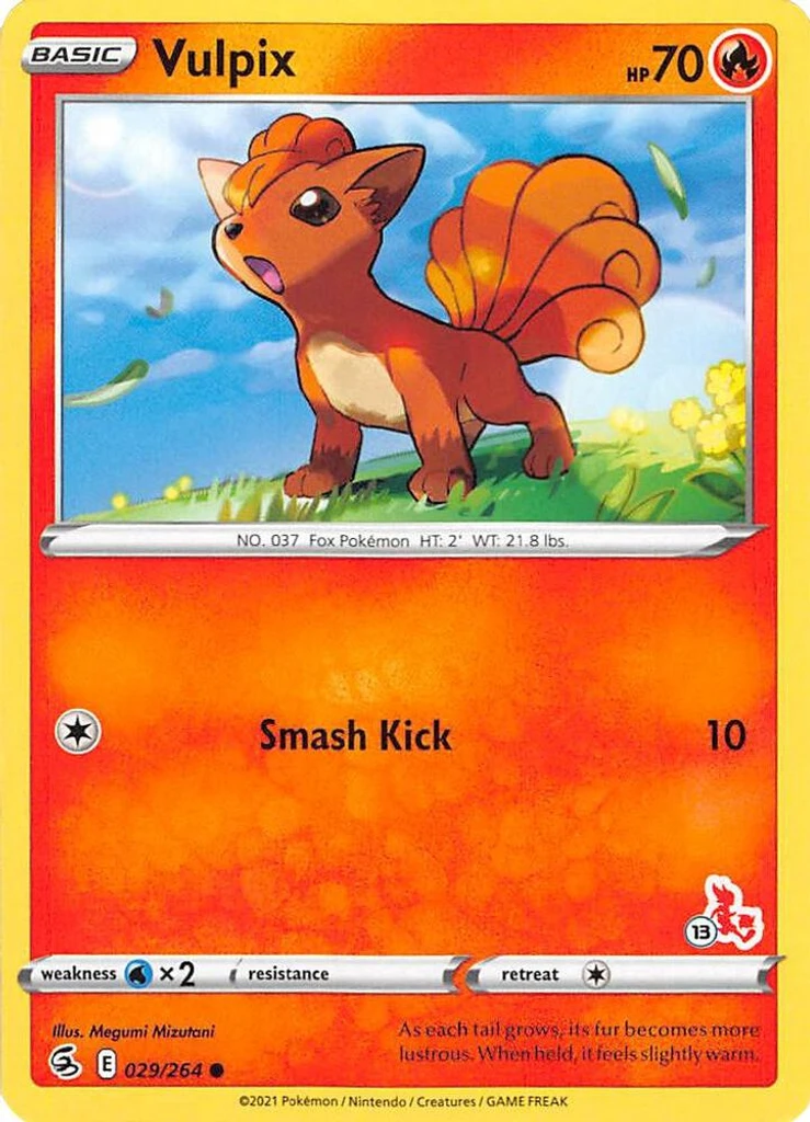 Vulpix (#13 Cinderace Stamped)