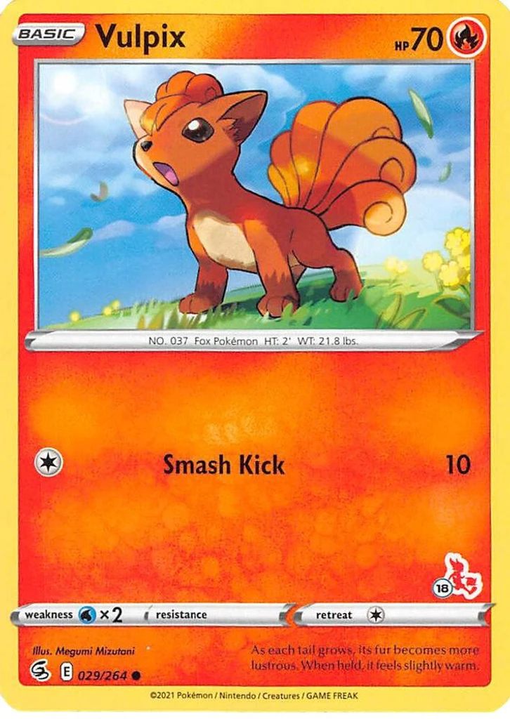 Vulpix (#18 Cinderace Stamped)