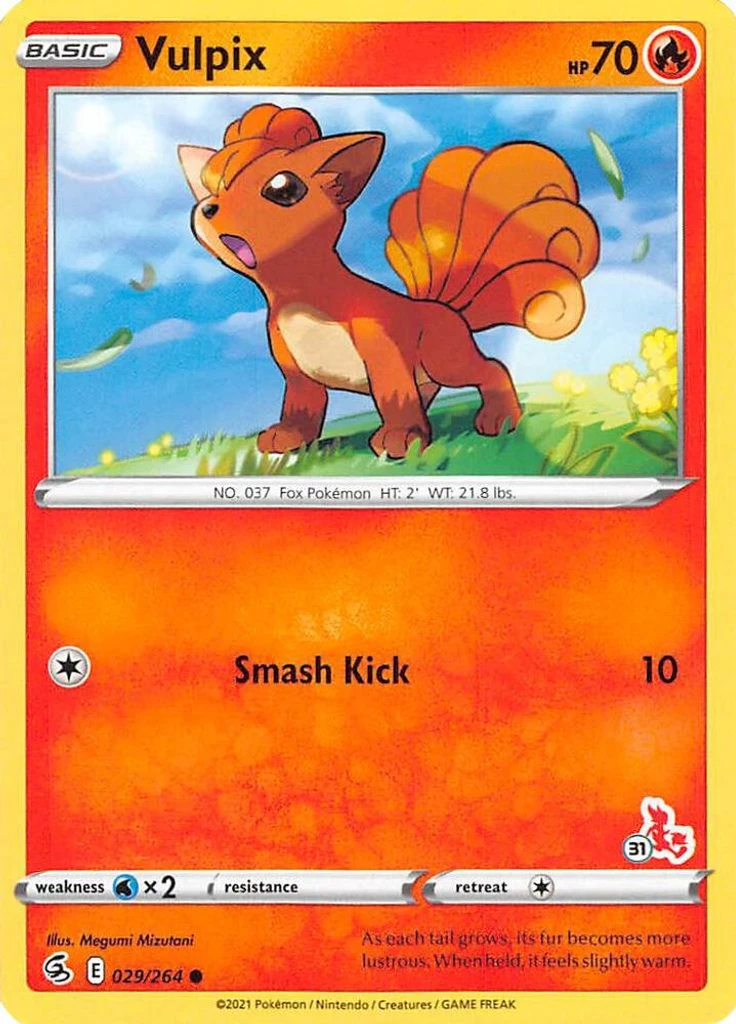 Vulpix (#31 Cinderace Stamped)