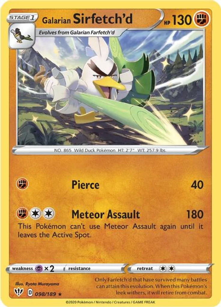 Galarian Sirfetch'd (Cracked Ice holo)