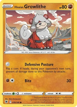 Hisuian Growlithe (Cosmos Holo)