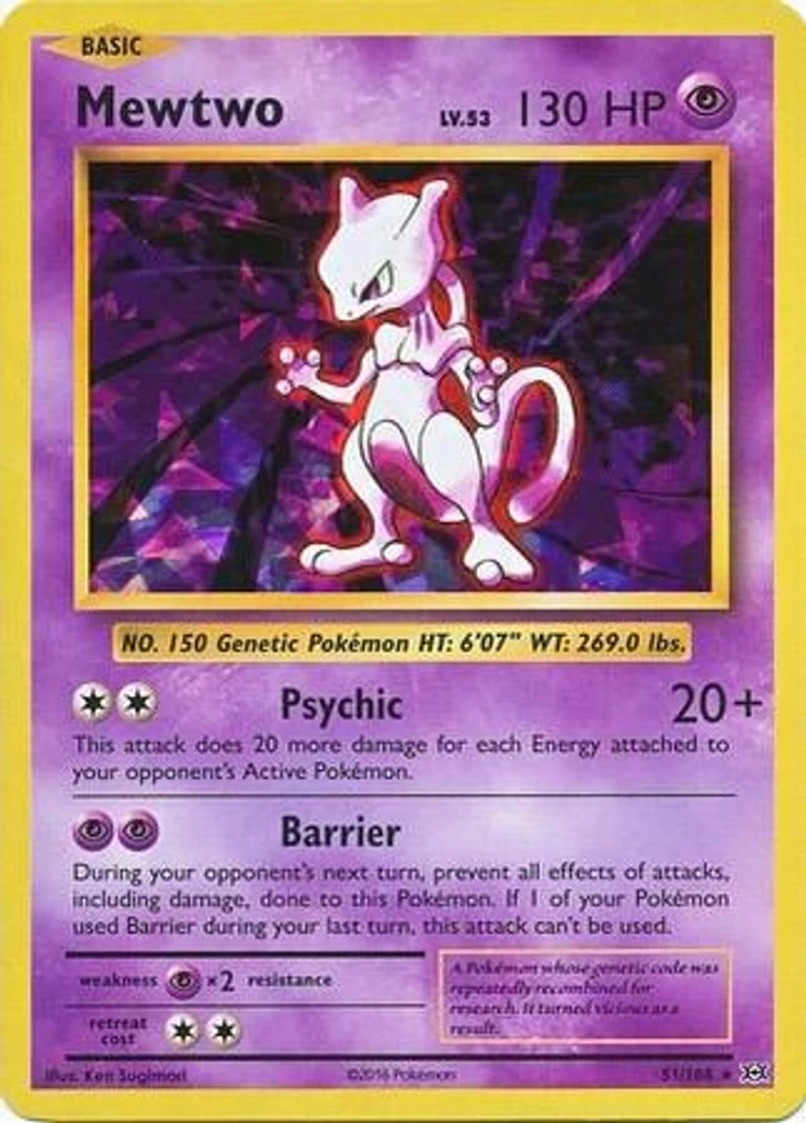 Mewtwo (Cracked Ice Holo)