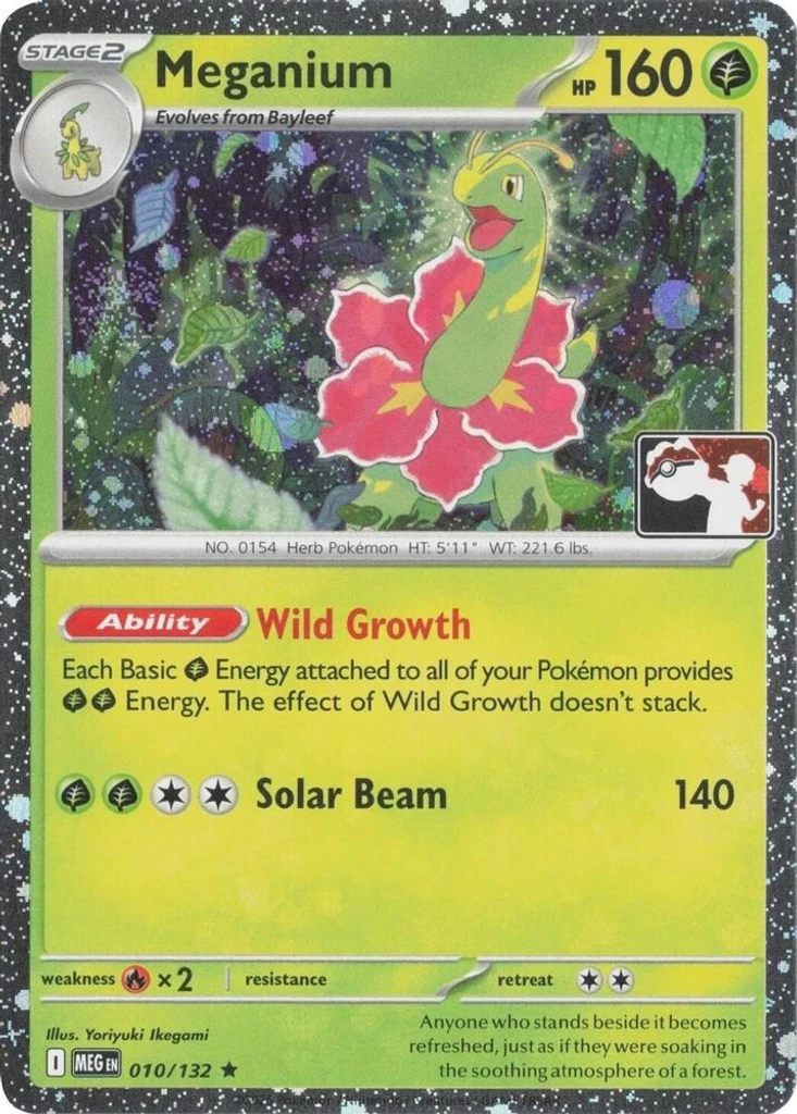 Meganium (Play Pokemon Stamp, Cosmos Holo)