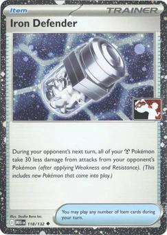 Iron Defender (Play Pokemon Stamp, Cosmos Holo)