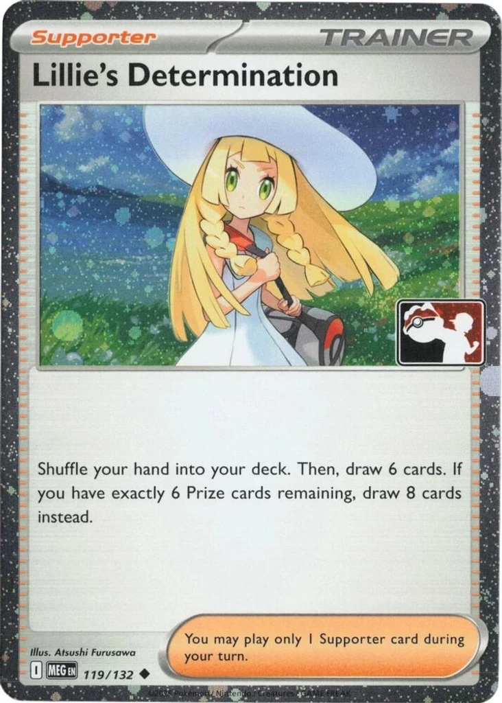 Lillie's Determination (Play Pokemon Stamp, Cosmos Holo)