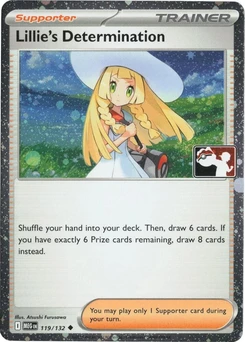 Lillie's Determination (Play Pokemon Stamp, Cosmos Holo)