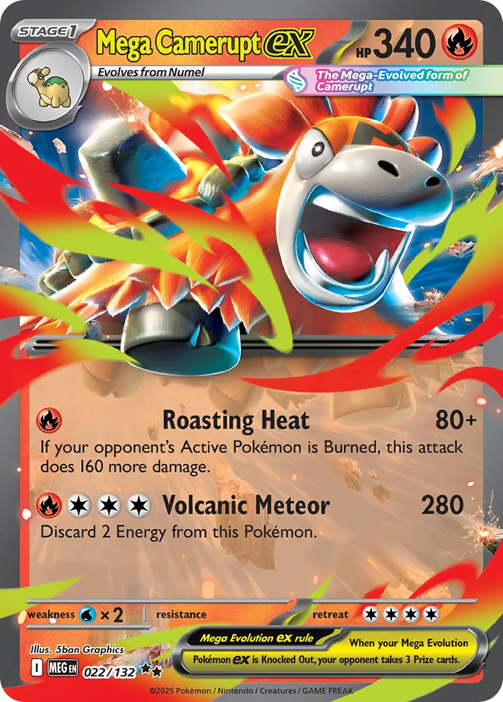 Mega Camerupt ex (Play Pokemon Stamp)