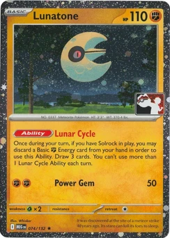 Lunatone (Play Pokemon Stamp, Cosmos Holo)