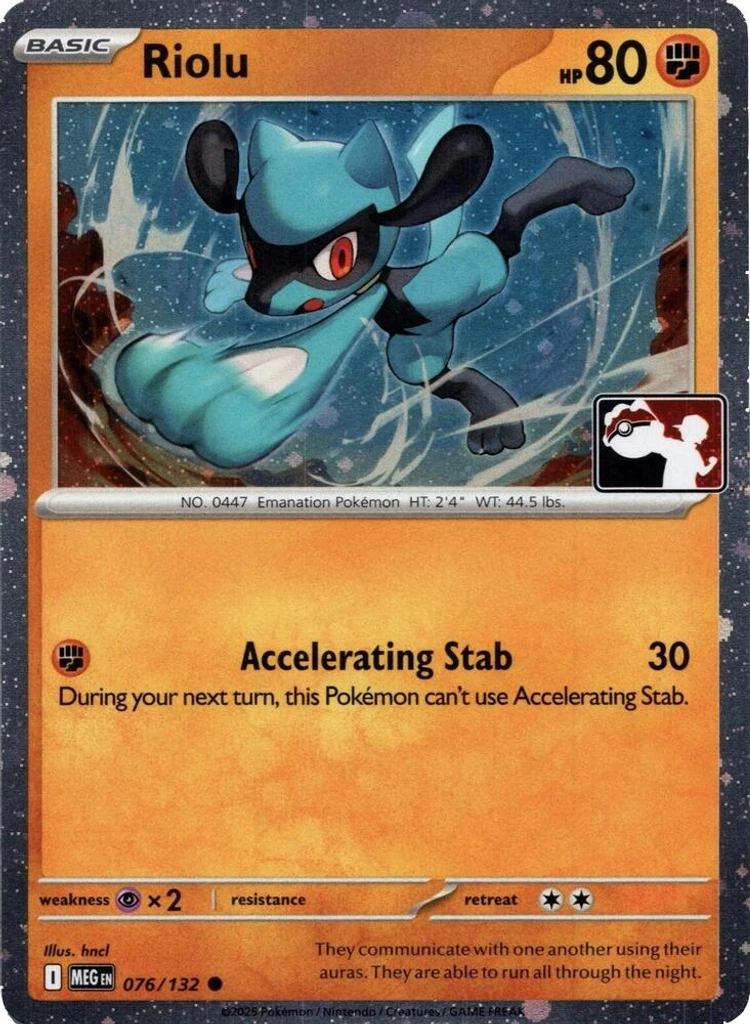 Riolu (Play Pokemon Stamp, Cosmos Holo)
