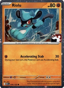 Riolu (Play Pokemon Stamp, Cosmos Holo)
