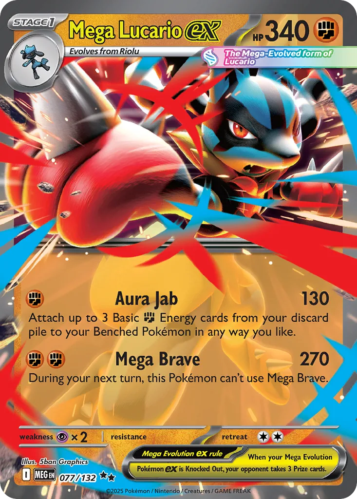 Mega Lucario ex (Play Pokemon Stamp)
