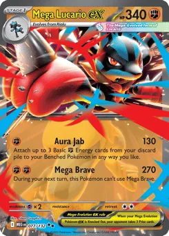 Mega Lucario ex (Play Pokemon Stamp)