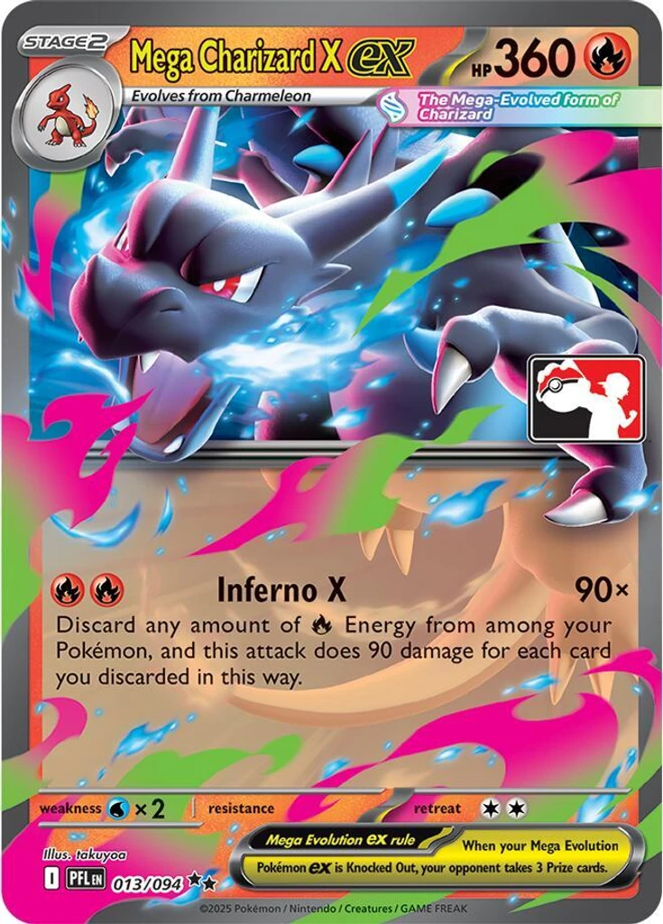 Mega Charizard X ex (Play Pokemon Stamp)