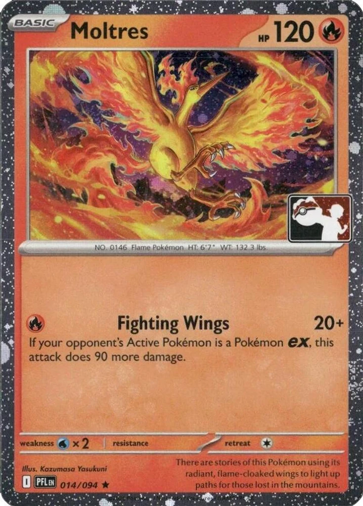 Moltres (Play Pokemon Stamp, Cosmos Holo)