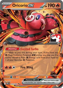 Oricorio ex (Play Pokemon Stamp)