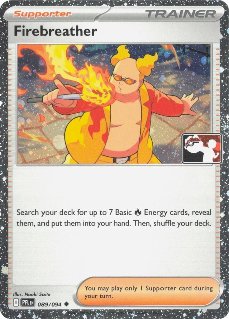 Firebreather (Play Pokemon Stamp, Cosmos Holo)