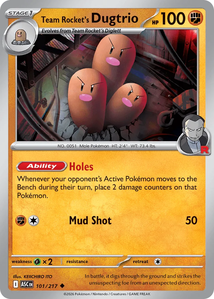 Team Rocket's Dugtrio (Energy Reverse)