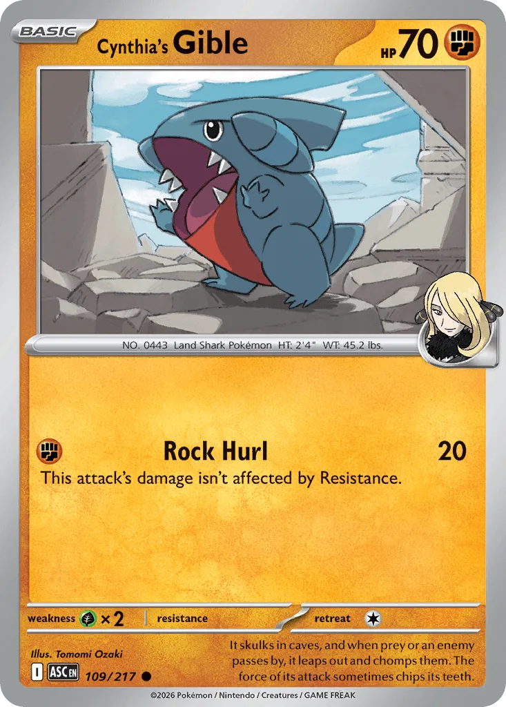 Cynthia's Gible (Ball Reverse Holofoil)