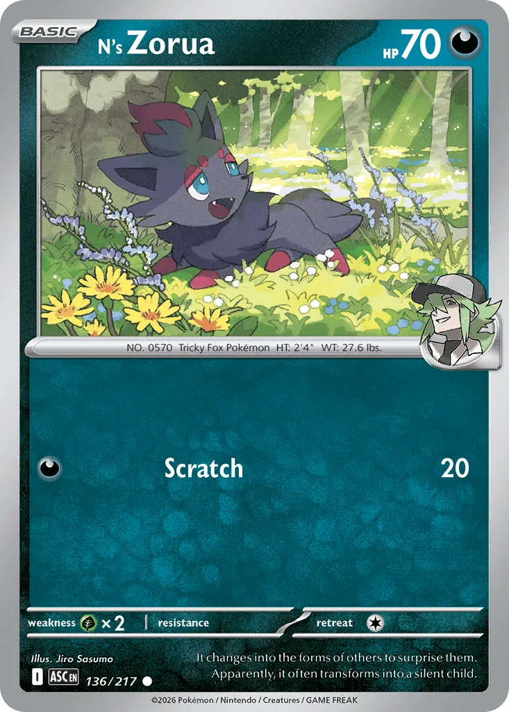 N's Zorua (Ball Reverse Holofoil)