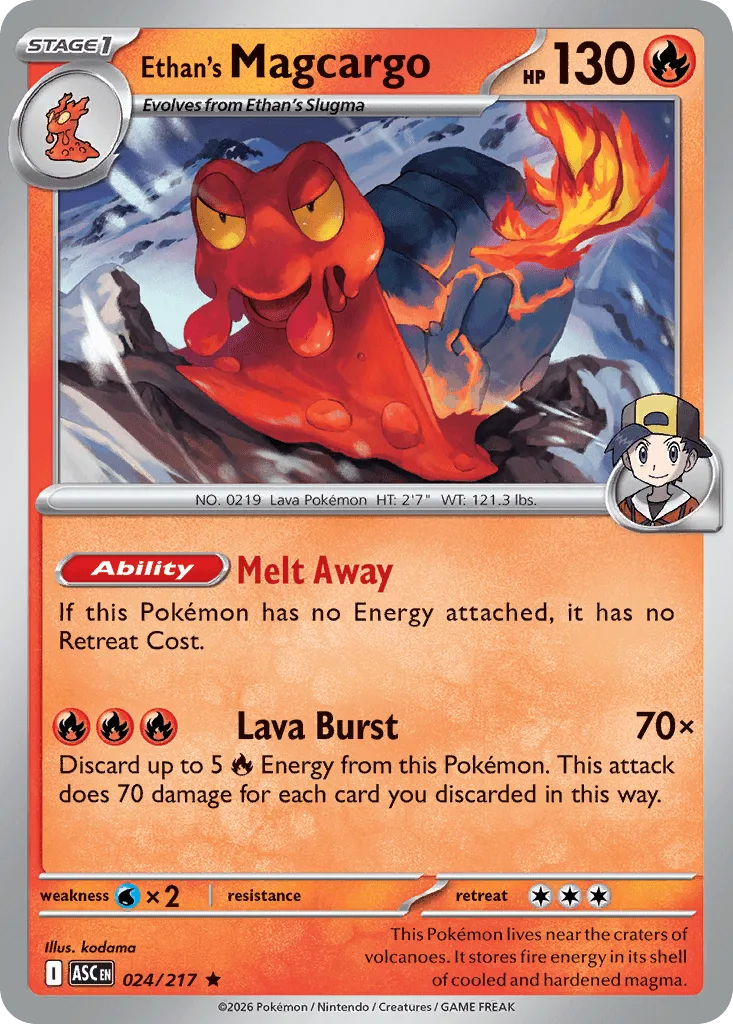Ethan's Magcargo (Ball Reverse Holofoil)