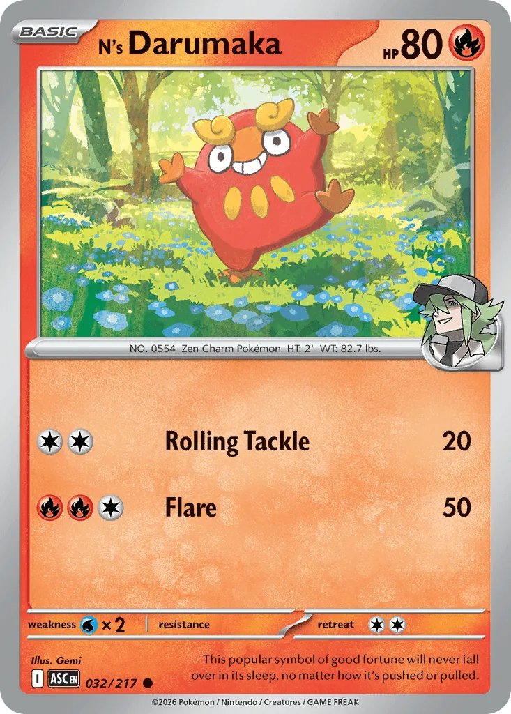 N's Darumaka (Ball Reverse Holofoil)