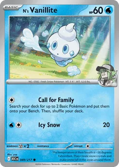 N's Vanillite (Ball Reverse Holofoil)