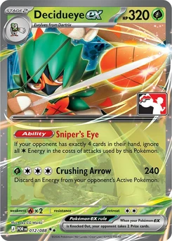 Decidueye ex (Play Pokemon Stamp)