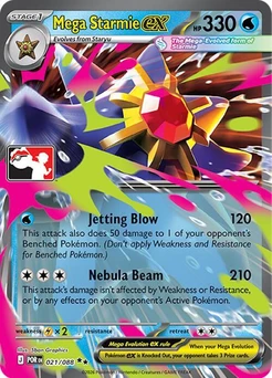 Mega Starmie ex (Play Pokemon Stamp)