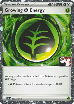 Growing Grass Energy (Play Pokemon Stamp, Cosmos Holo)