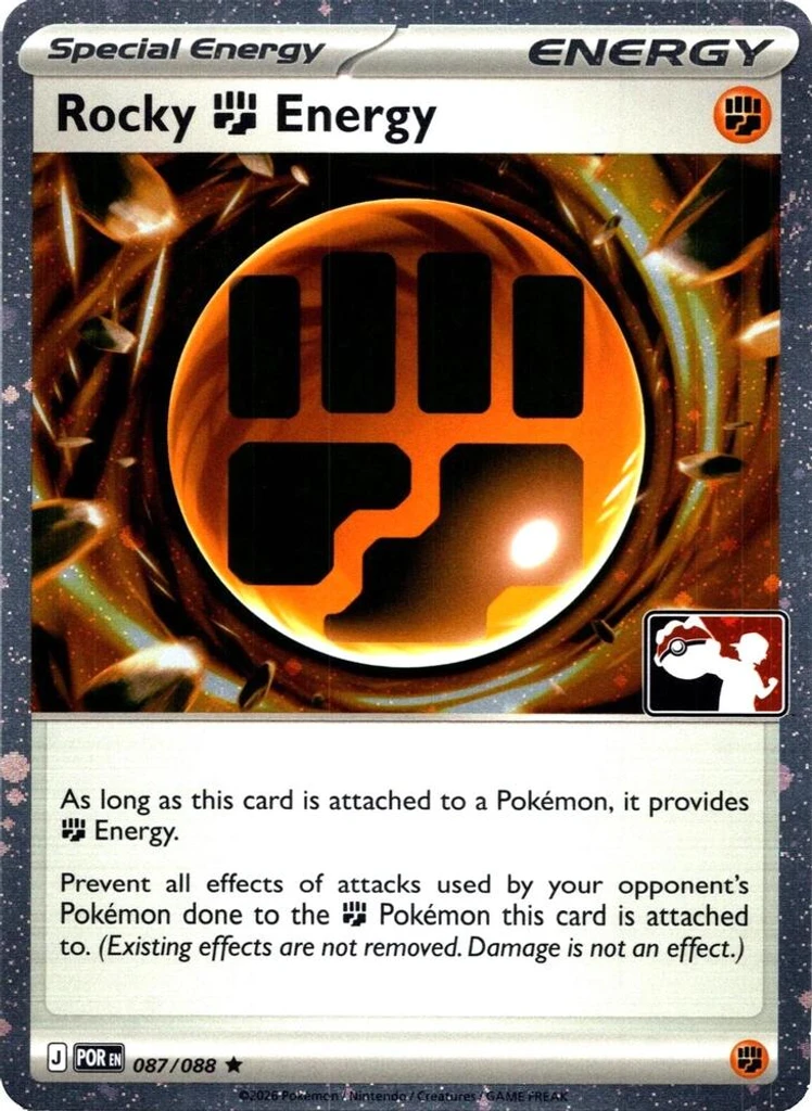Rocky Fighting Energy (Play Pokemon Stamp, Cosmos Holo)