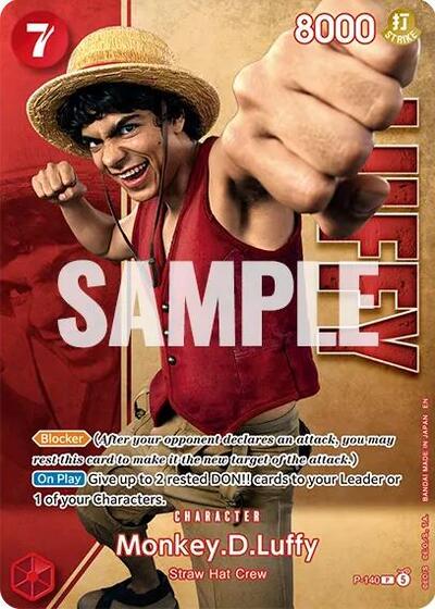 Monkey.D.Luffy - P-140 (Premium Card Collection -Live Action Edition Vol.2 Straw Hat Crew-)