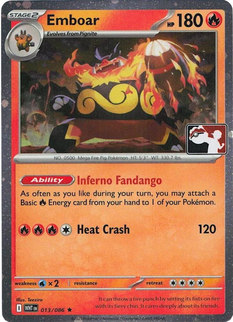 Emboar (Play Pokemon Stamp, Cosmos Holo)