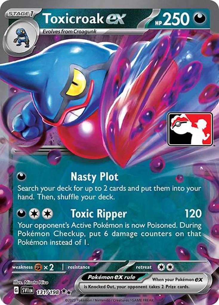 Toxicroak ex (Play Pokemon Stamp)
