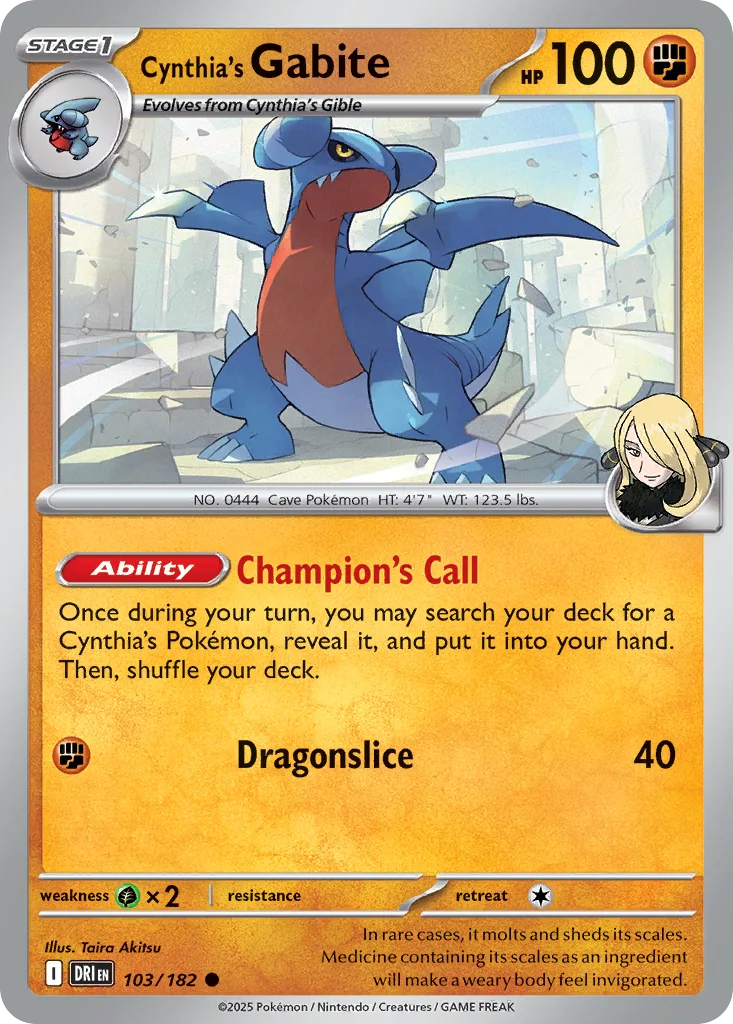 Cynthia's Gabite (Play Pokemon Stamp)