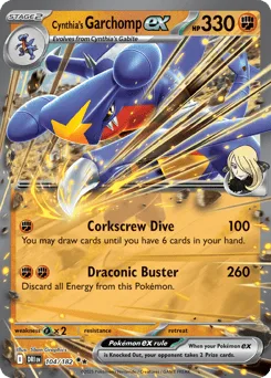 Cynthia's Garchomp ex (Play Pokemon Stamp)
